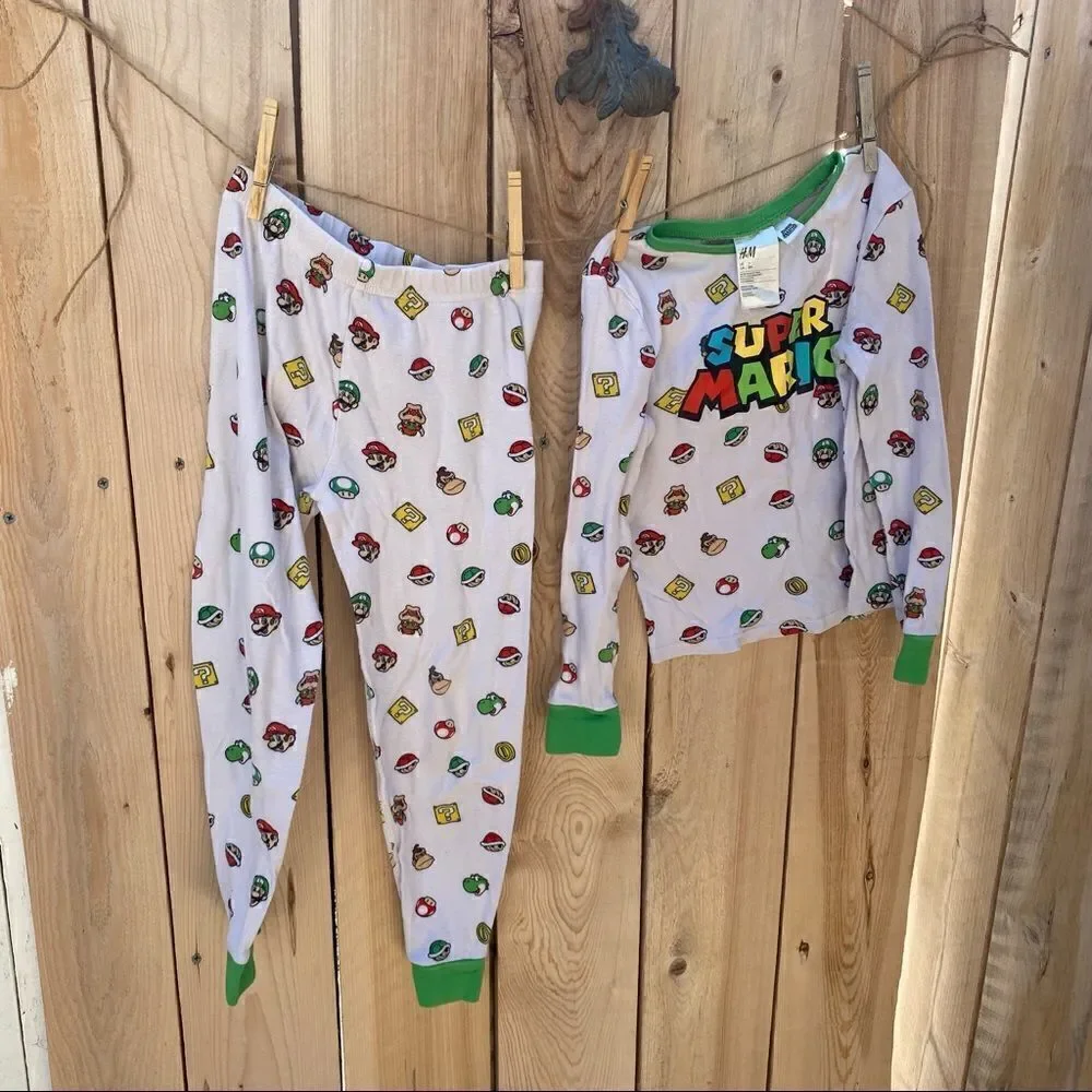 H&M Super Mario pajama set size 7